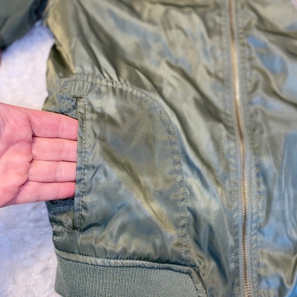 C&C California girls size 14 Olive green jacket with patches - Picture 2 of 7